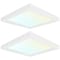 Luxrite 4 Inch Square LED Flush Mount Light 3 CCT Selectable 3000K-5000K 10W 600LM Dimmable 2-Pack LR23591-2PK - alternate 1